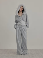 Gray Straight Sweatpants