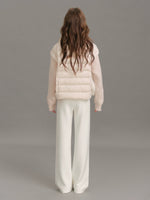 Wool Collar Convertible Down Jacket