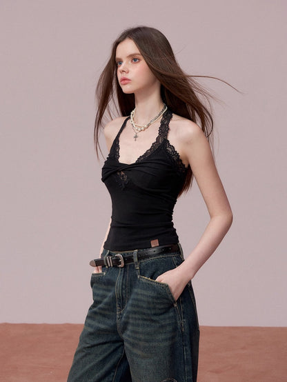 Lace Detail Layered Tank