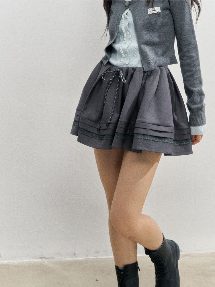 Versatile Pleated Puff Skirt