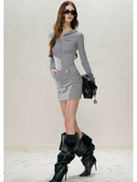 Hooded Bodycon Mini Dress