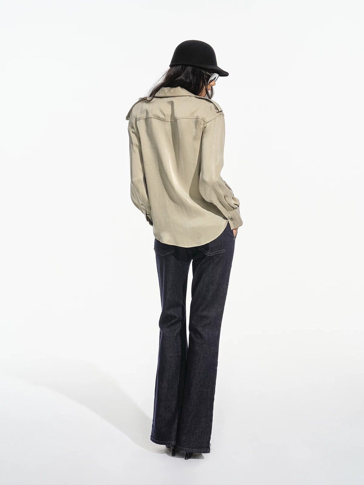 Raw Denim Flare Jeans
