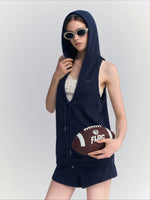 Hooded Vest Shorts Set