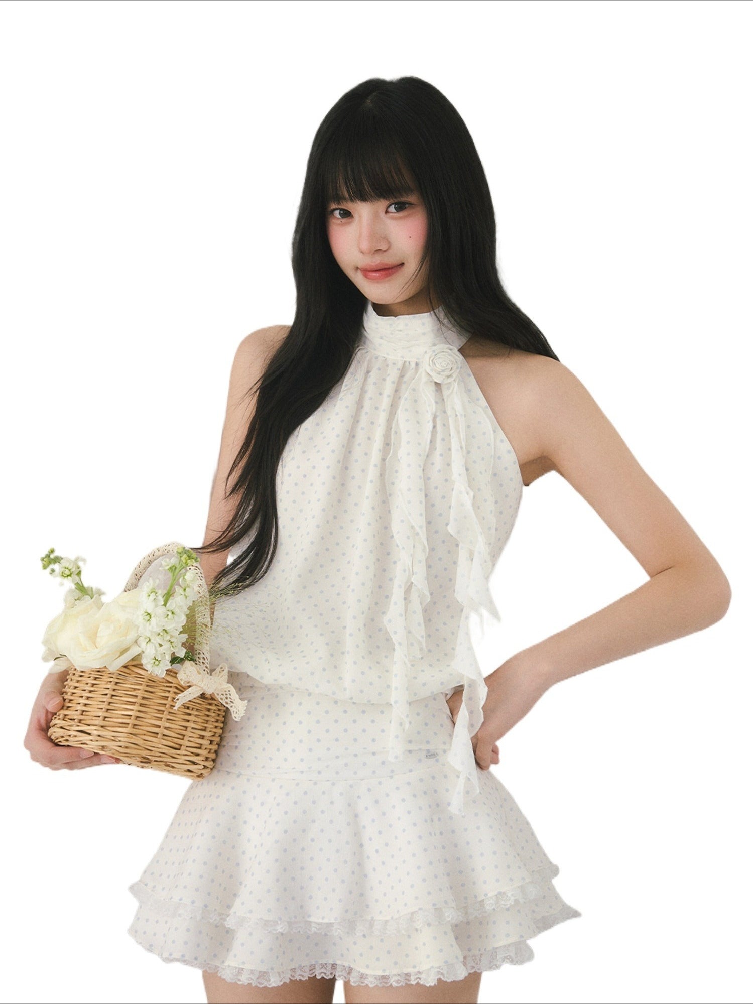 Polka Dot Halter Dress