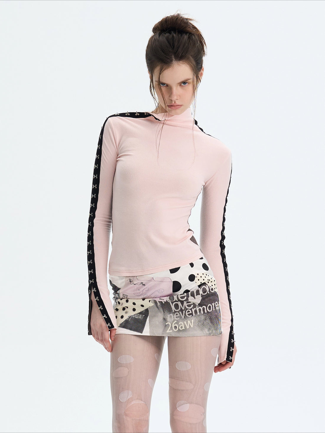 Reversible Brushed Mockneck Top