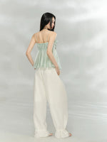Ruffle Acetate Cami Top