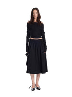 Double Ruffle Waist Cargo Skirt