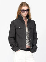Vintage Quilted Utility Cropped Jacket