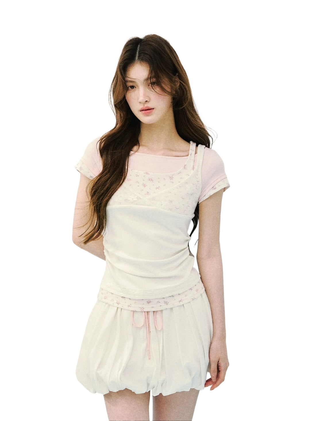 Lace Layered Knit Tee