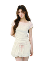 Lace Layered Knit Tee