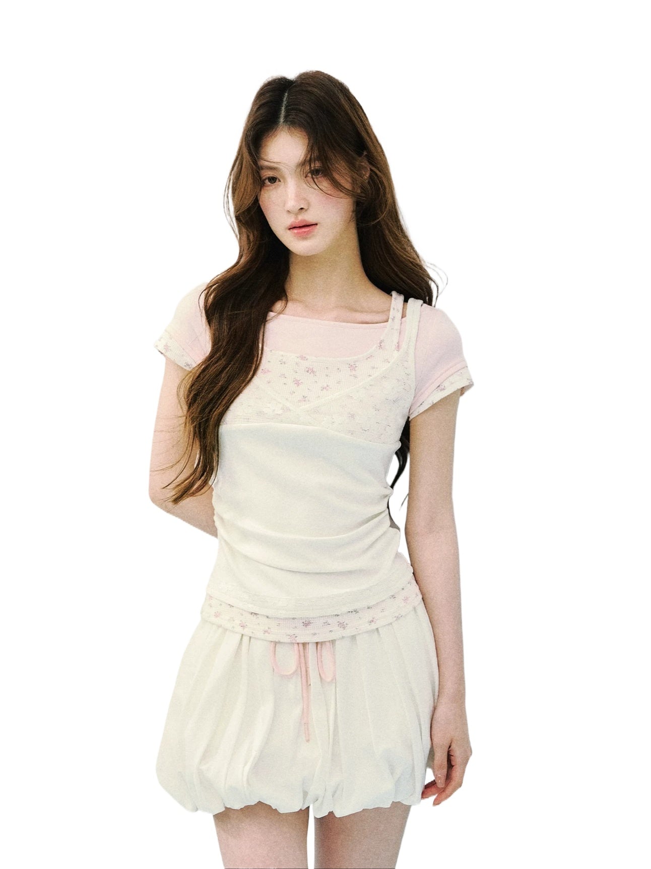 Lace Layered Knit Tee