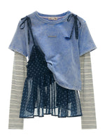 Washed Layered Long Sleeve Tee