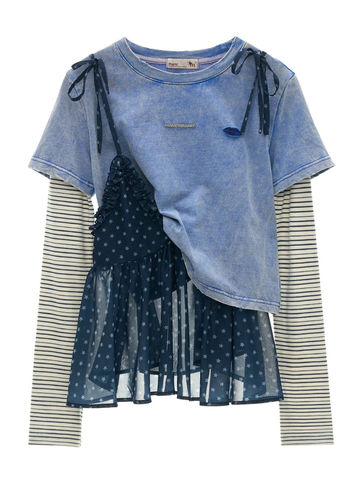 Washed Layered Long Sleeve Tee