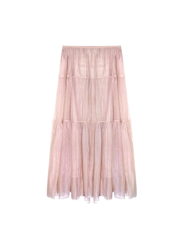 Pearl Texture Tiered Skirt