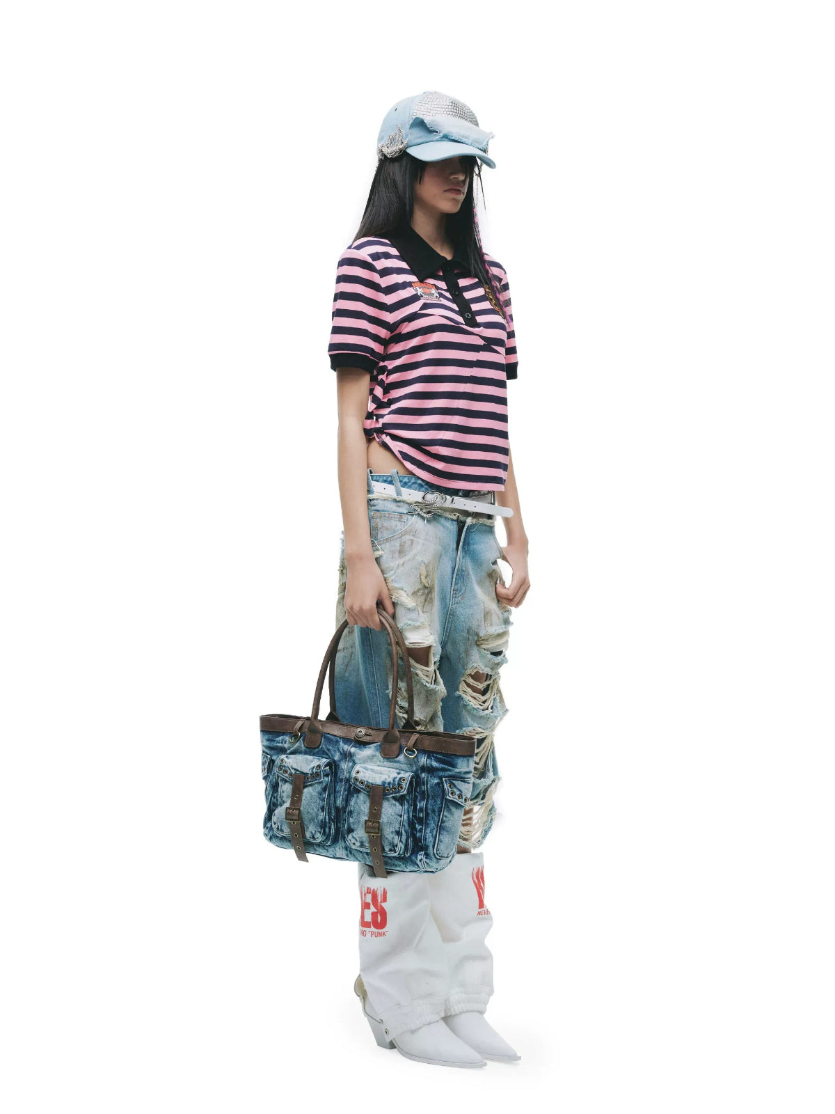 Grunge Distressed Bermuda Shorts
