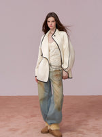 Vintage Shearling-Wool Double-Faced Coat