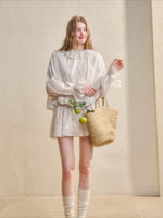 Ruffle Floral Shirt Dress