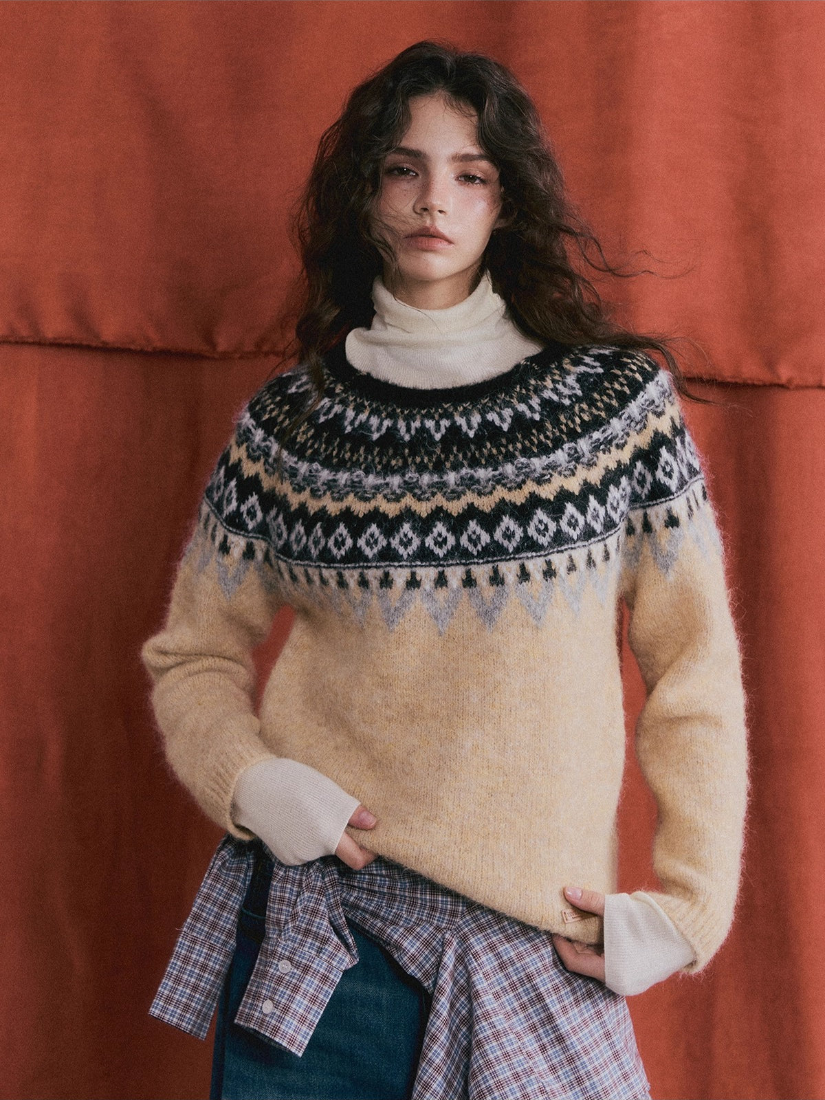 Wool-Blend Fair Isle Sweater
