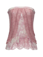 Floral Lace Cami Bustier Top