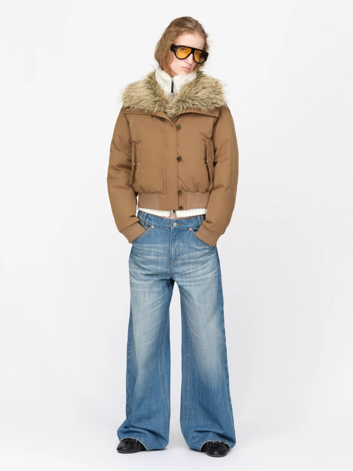 Oversized Fur Collar Down Jacket