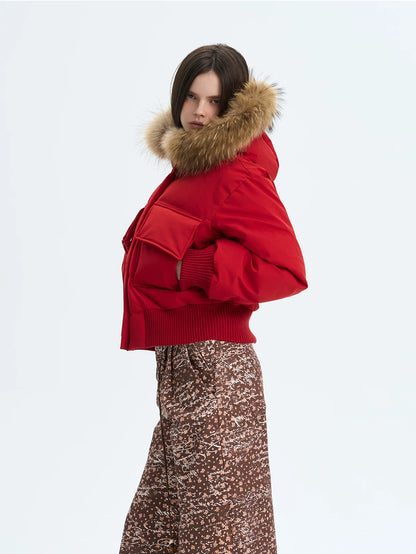 Vintage Print Down Jacket