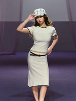 Wool Knit Skirt Set