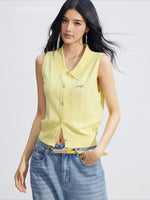 Polo Knit Ice-Silk Top