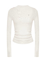 Wool Bow Turtleneck Top