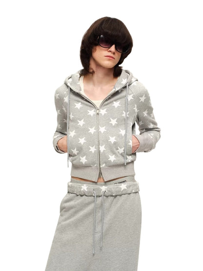 Star Print Hoodie Set