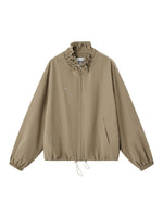 Ribbon Ruffle Drawstring Jacket