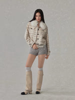 Tweed Fur Collar Jacket