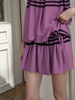 Drawstring Chiffon Dress