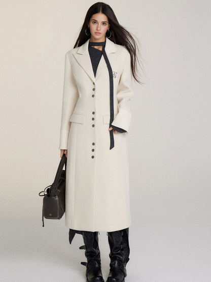 Long Woolen Blazer Coat