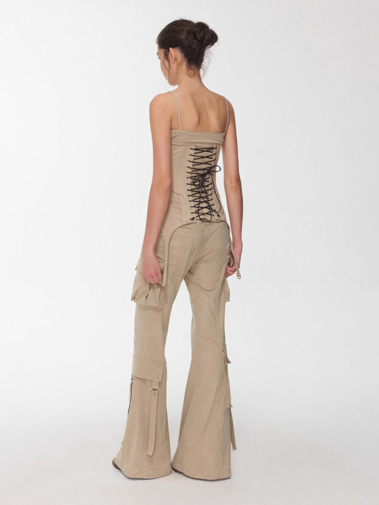 Suede Garter Corset Belt