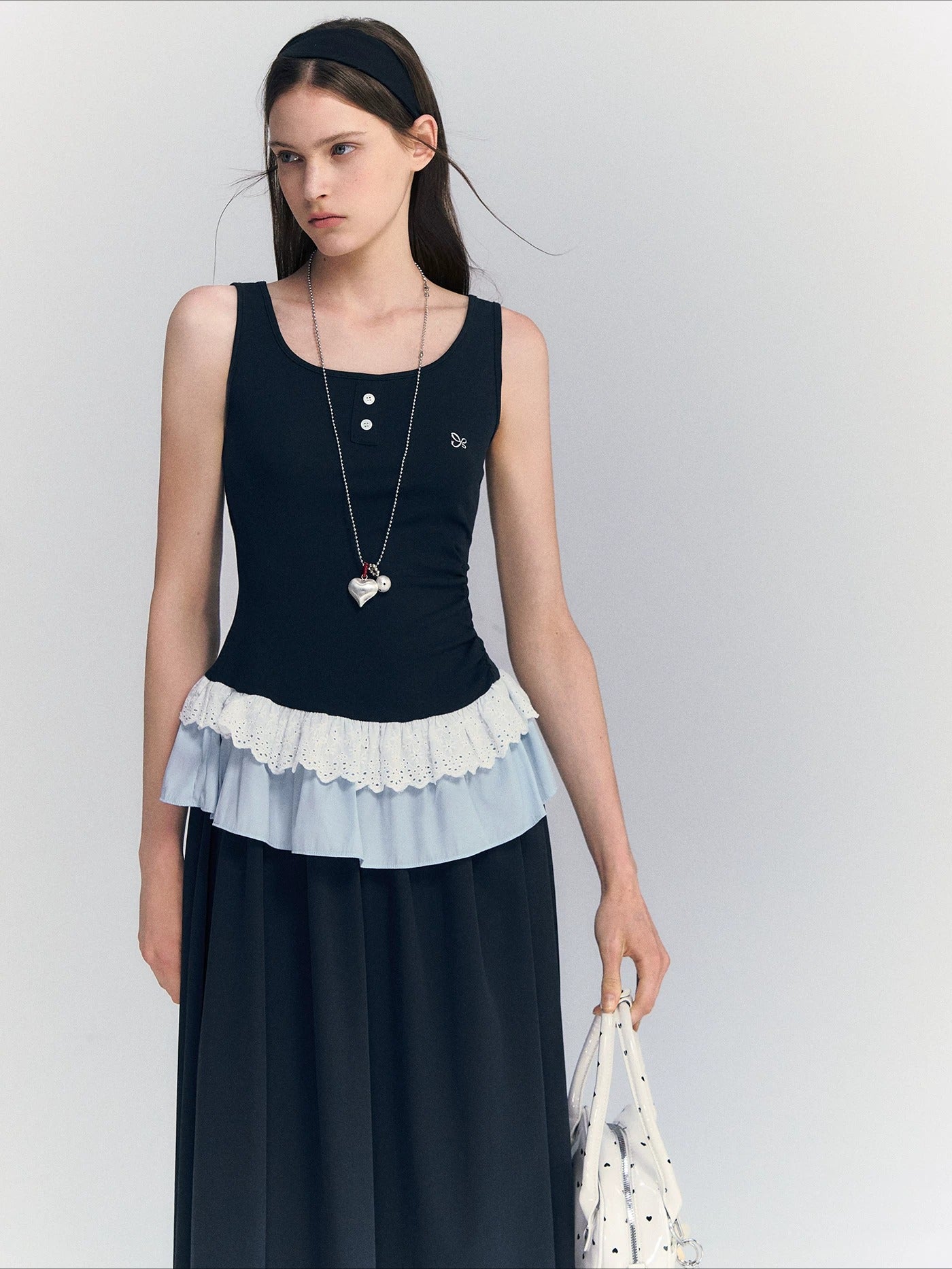 Lace Ruffle Maxi Dress