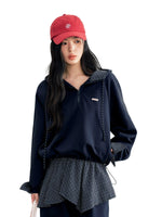 Plaid Half Zip Hoodie & Pants Set