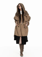 Textured Hooded Utility Jacket