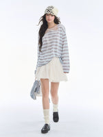 Lace Bow Stripe Top