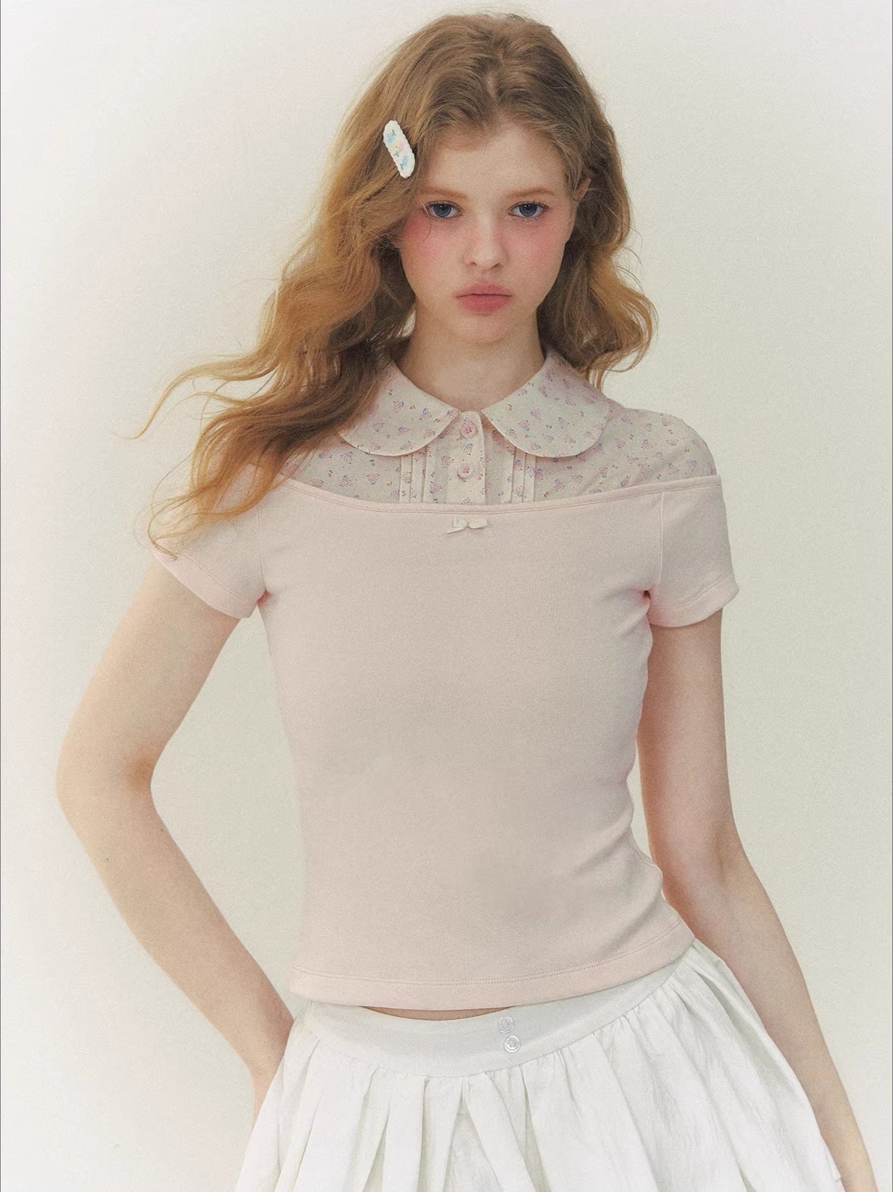 Layered Doll Collar Shirt