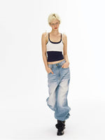 Two-Tone Layered Strap Tank Set