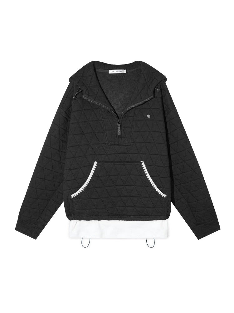 Quilted Shell Embroidery Hoodie Set