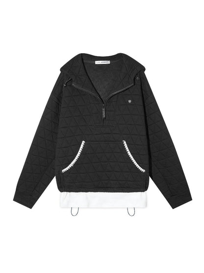 Quilted Shell Embroidery Hoodie Set