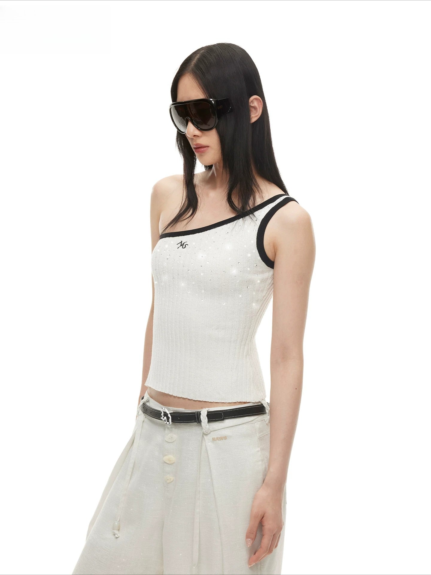 Starlight Ribbed Asymmetric Tank