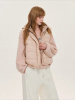 Hooded Fleece Down Vest Two-Piece Set