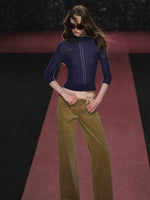 Corduroy Low Rise Wide Leg Pants