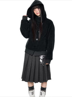 Hooded Button Jacket