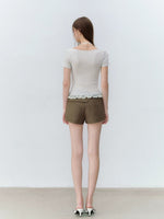 Lace Halter Drape Tee