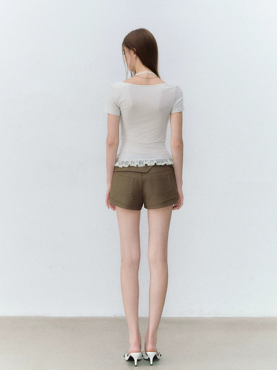 Lace Halter Drape Tee