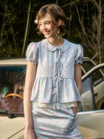 Rose Print Skirt Set