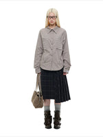 Lace-Up Bow Detail Relaxed Shirt